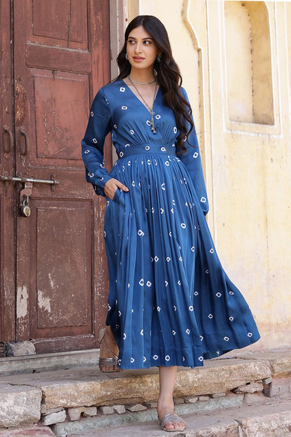 Blue Premium Designer Dress – Evening Essential