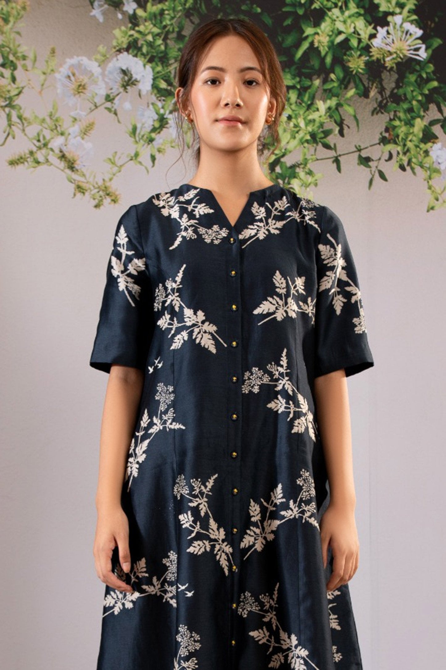 Blue Silk Designer Dress – Royal Classic