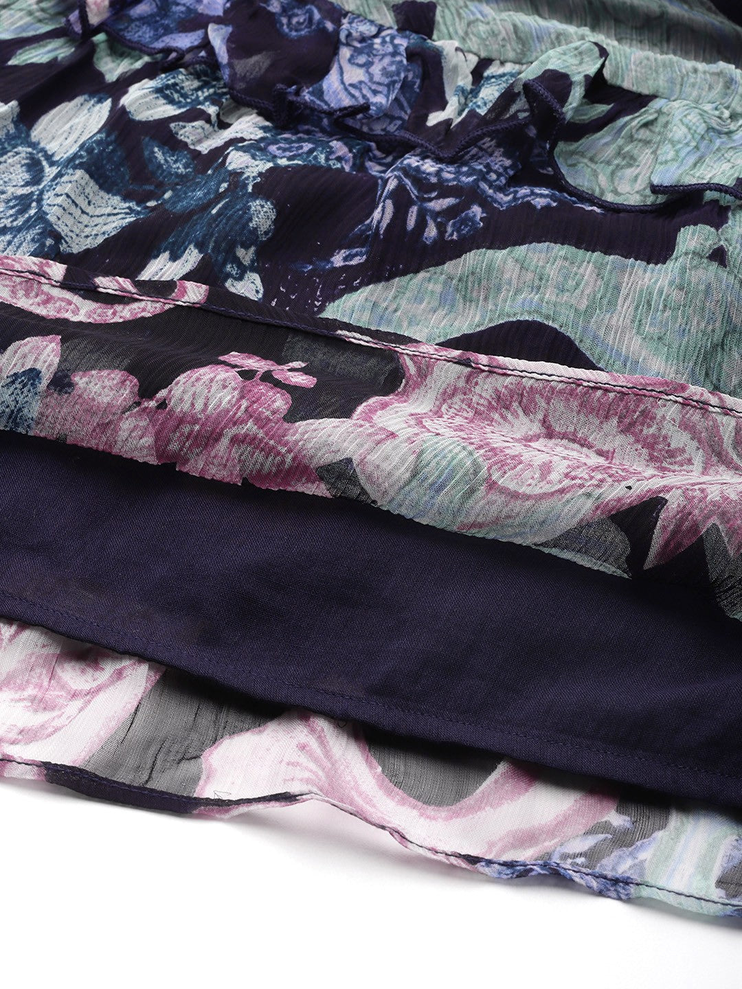 Floral Chiffon Designer Dress – Festive Favorite