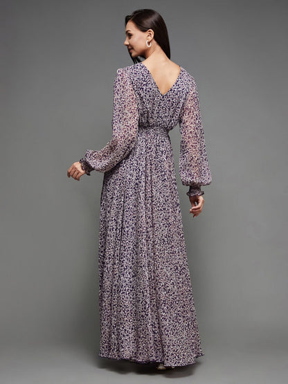 Floral Premium Designer Dress – Royal Classic