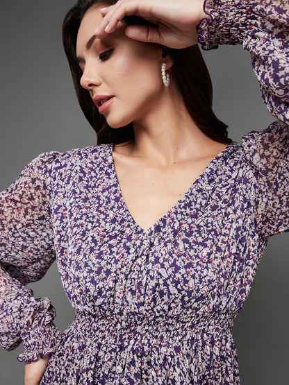 Floral Premium Designer Dress – Royal Classic