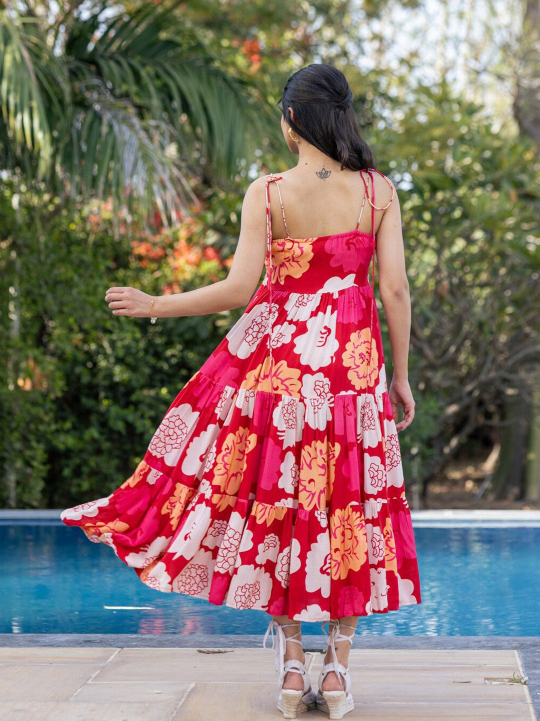 Floral Cotton Designer Dress – Premium Edit