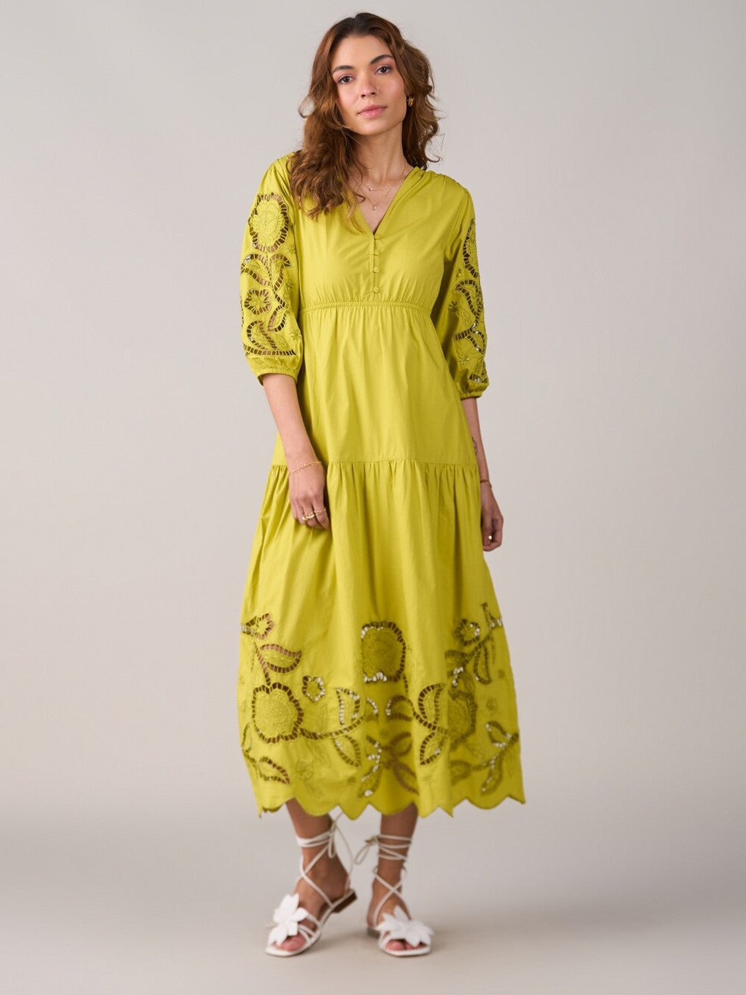 Floral Cotton Designer Dress – Night Statement