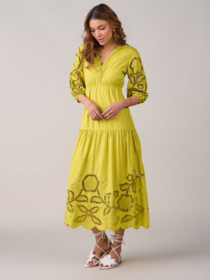 Floral Cotton Designer Dress – Night Statement