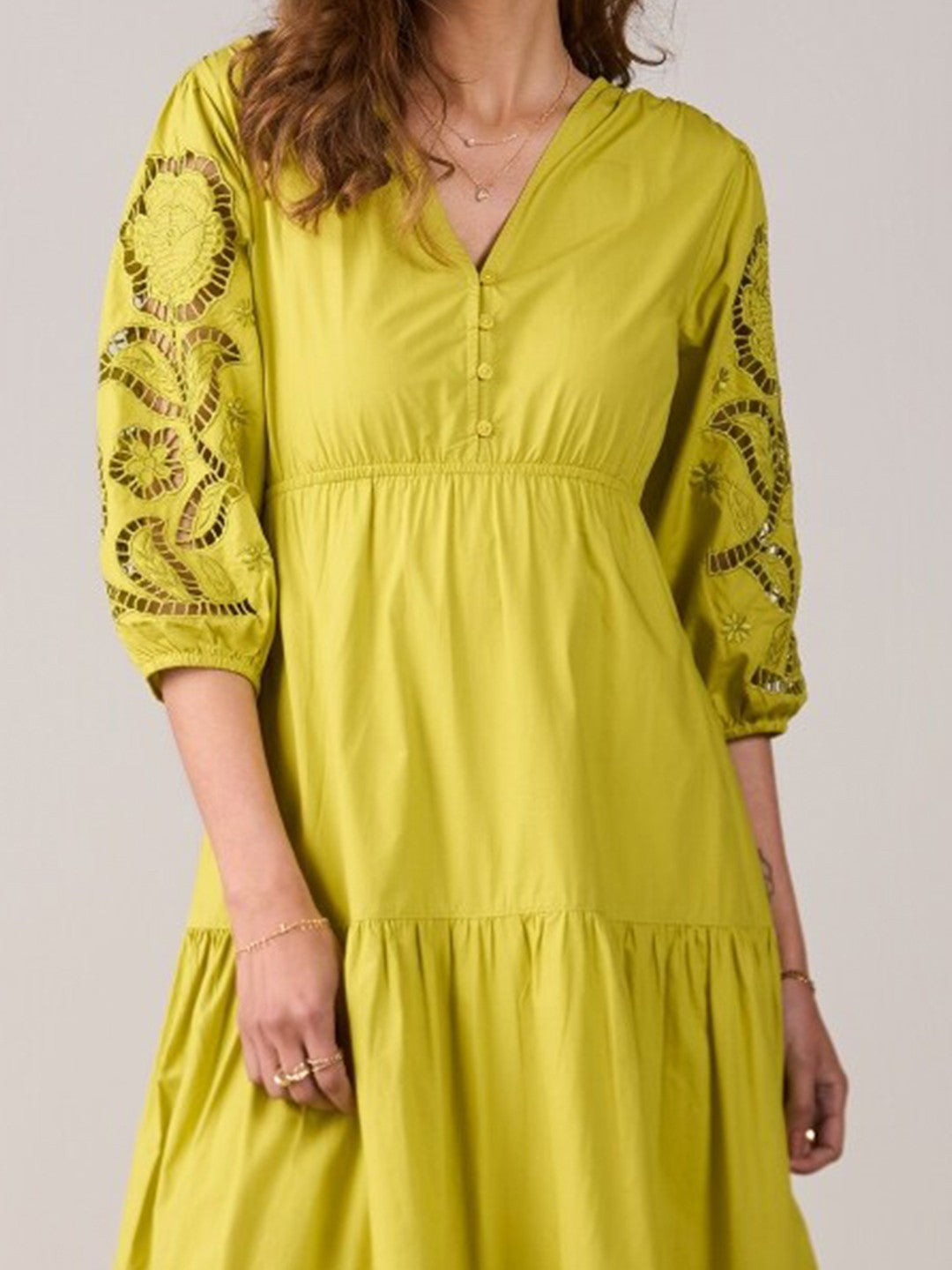 Floral Cotton Designer Dress – Night Statement