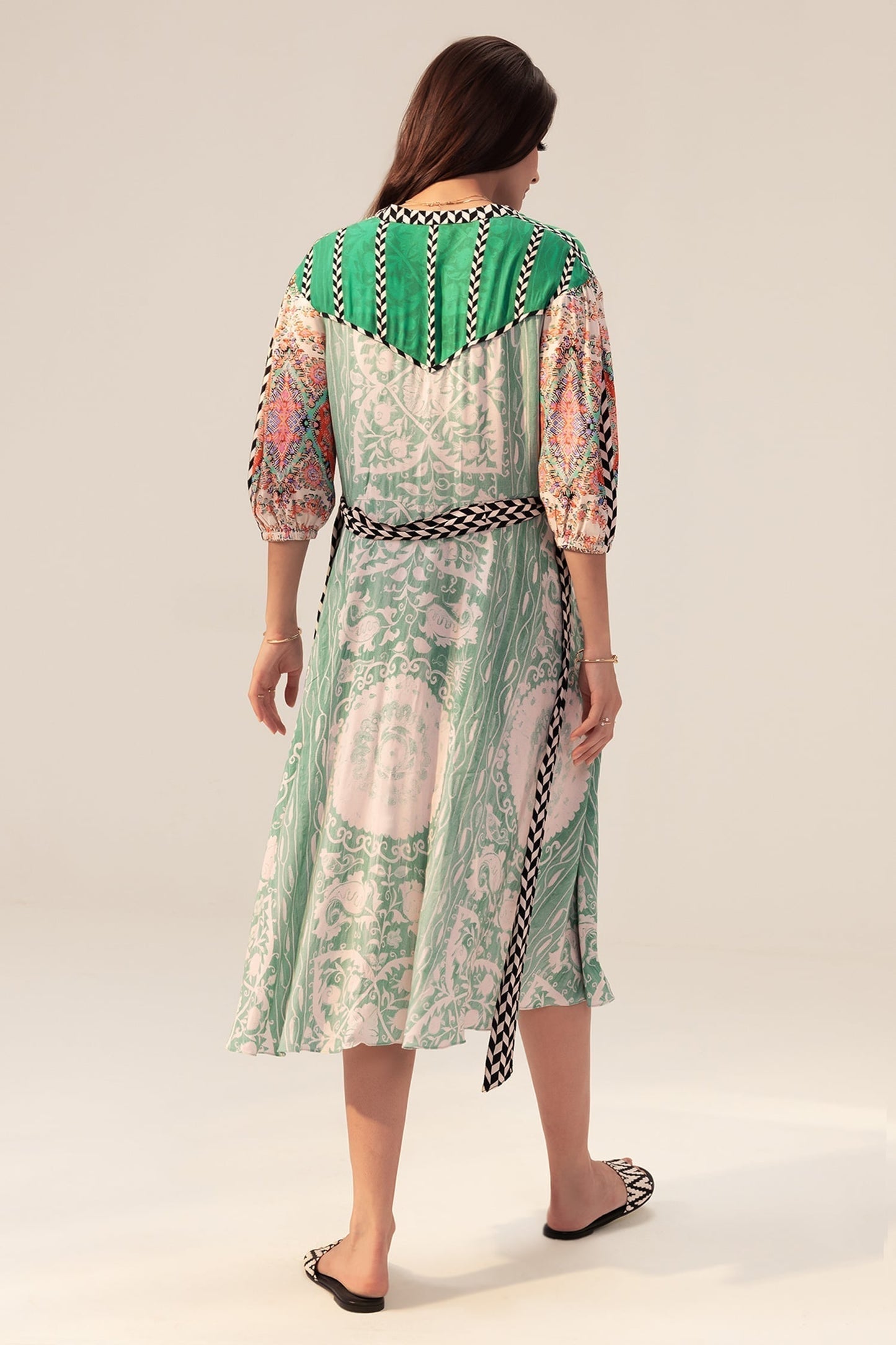 Green Georgette Designer Dress – Occasion Favorite