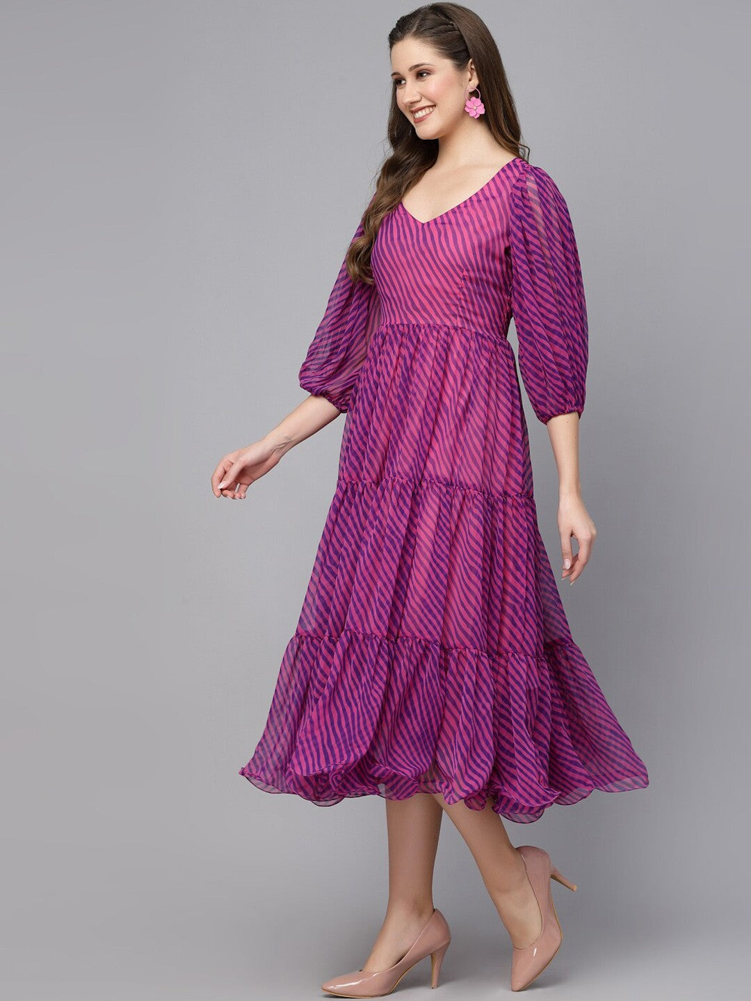 Leheriya Georgette Designer Dress – Luxe Bestseller