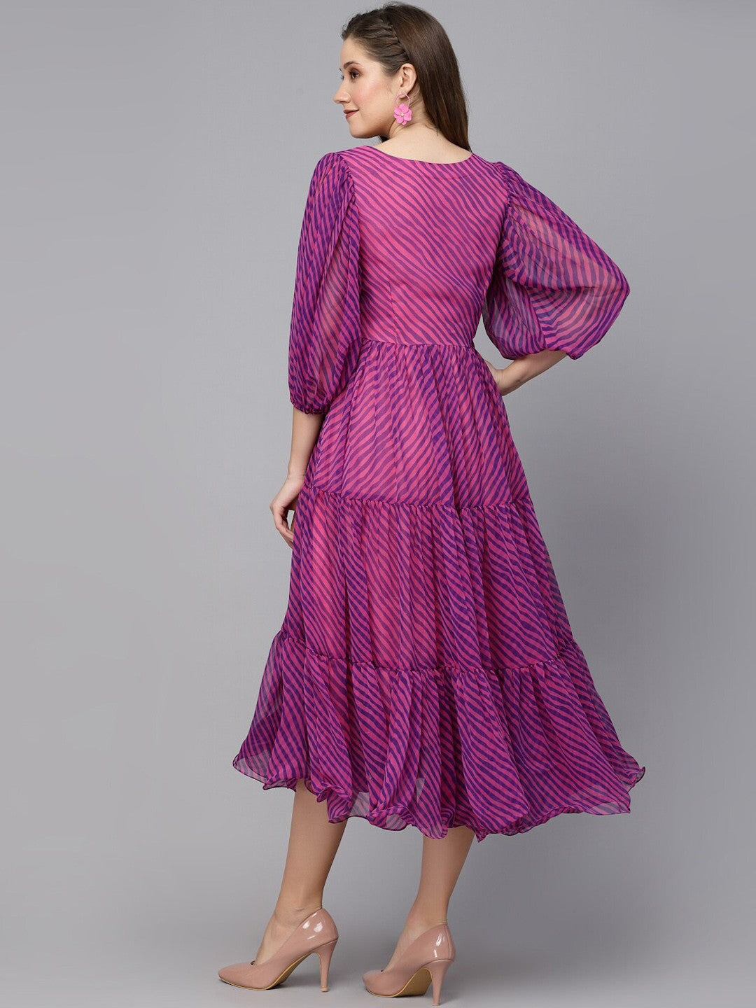 Leheriya Georgette Designer Dress – Luxe Bestseller