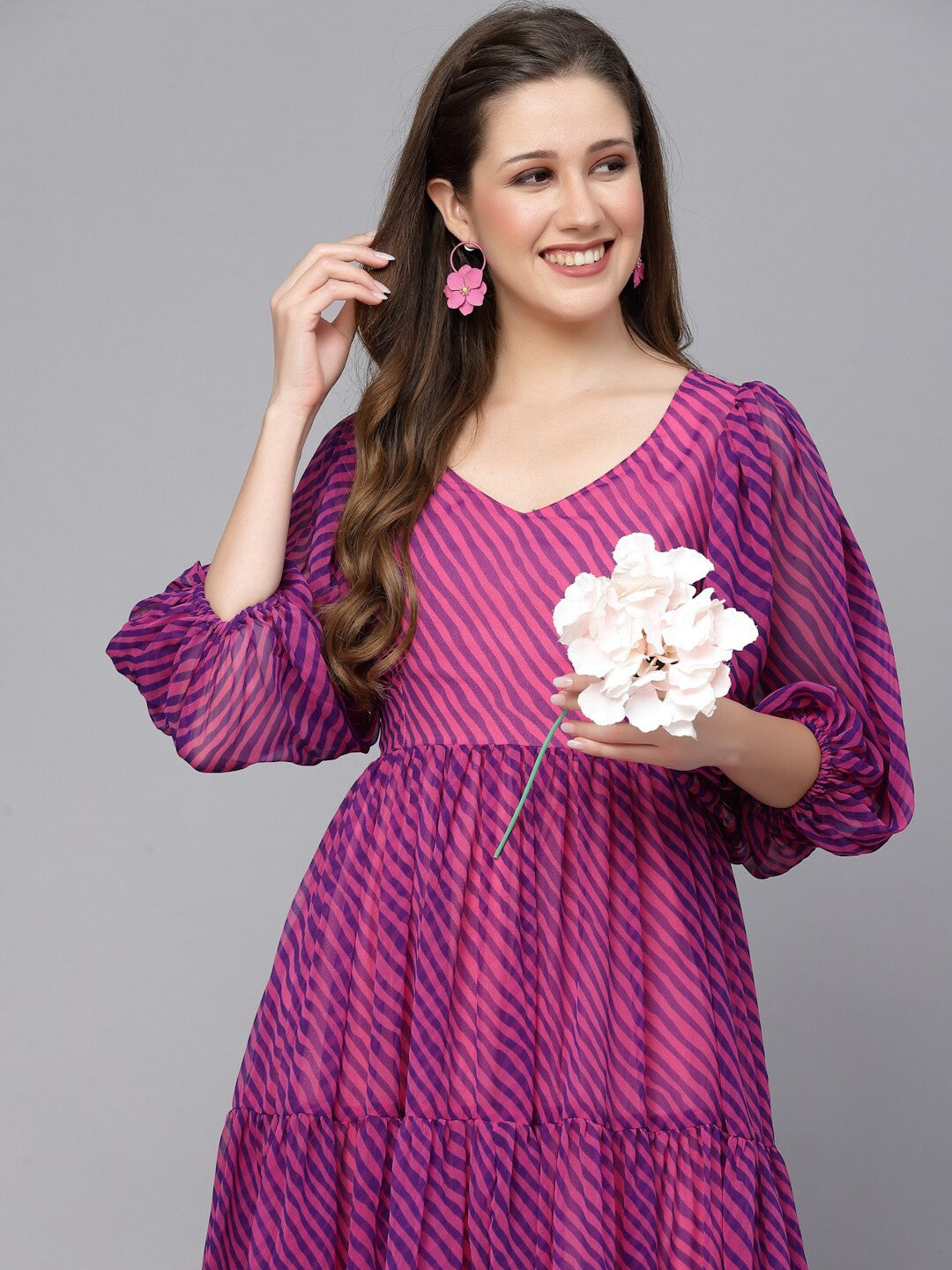 Leheriya Georgette Designer Dress – Luxe Bestseller