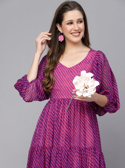 Leheriya Georgette Designer Dress – Luxe Bestseller