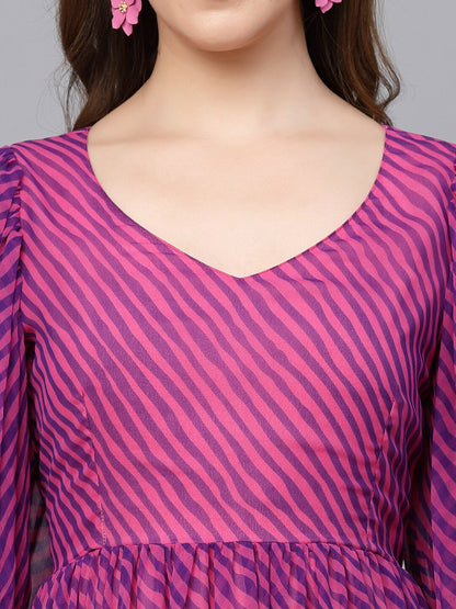 Leheriya Georgette Designer Dress – Luxe Bestseller