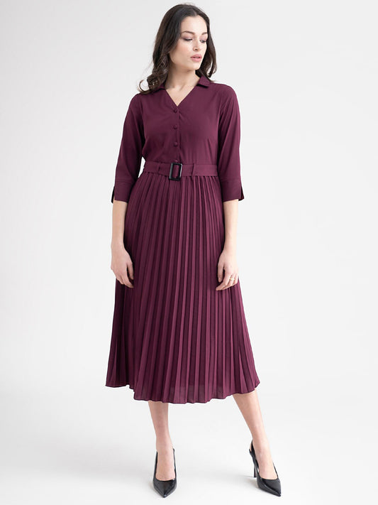 Maroon Premium Designer Dress – Royal Classic