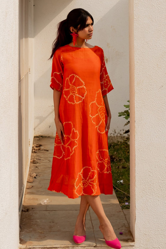 Orange Premium Designer Dress – Everyday Luxe
