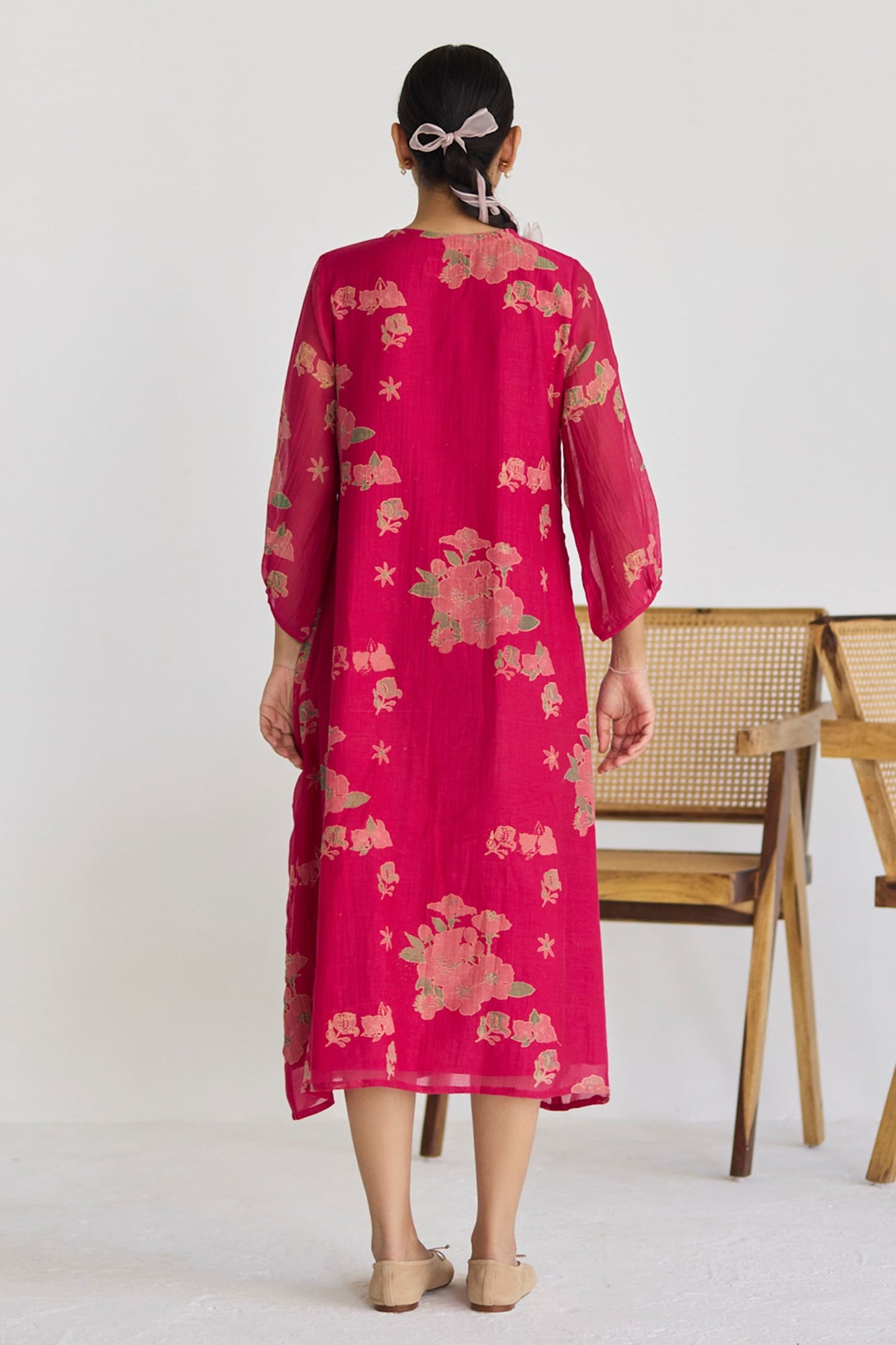 Pink Premium Designer Dress – Festive Favorite