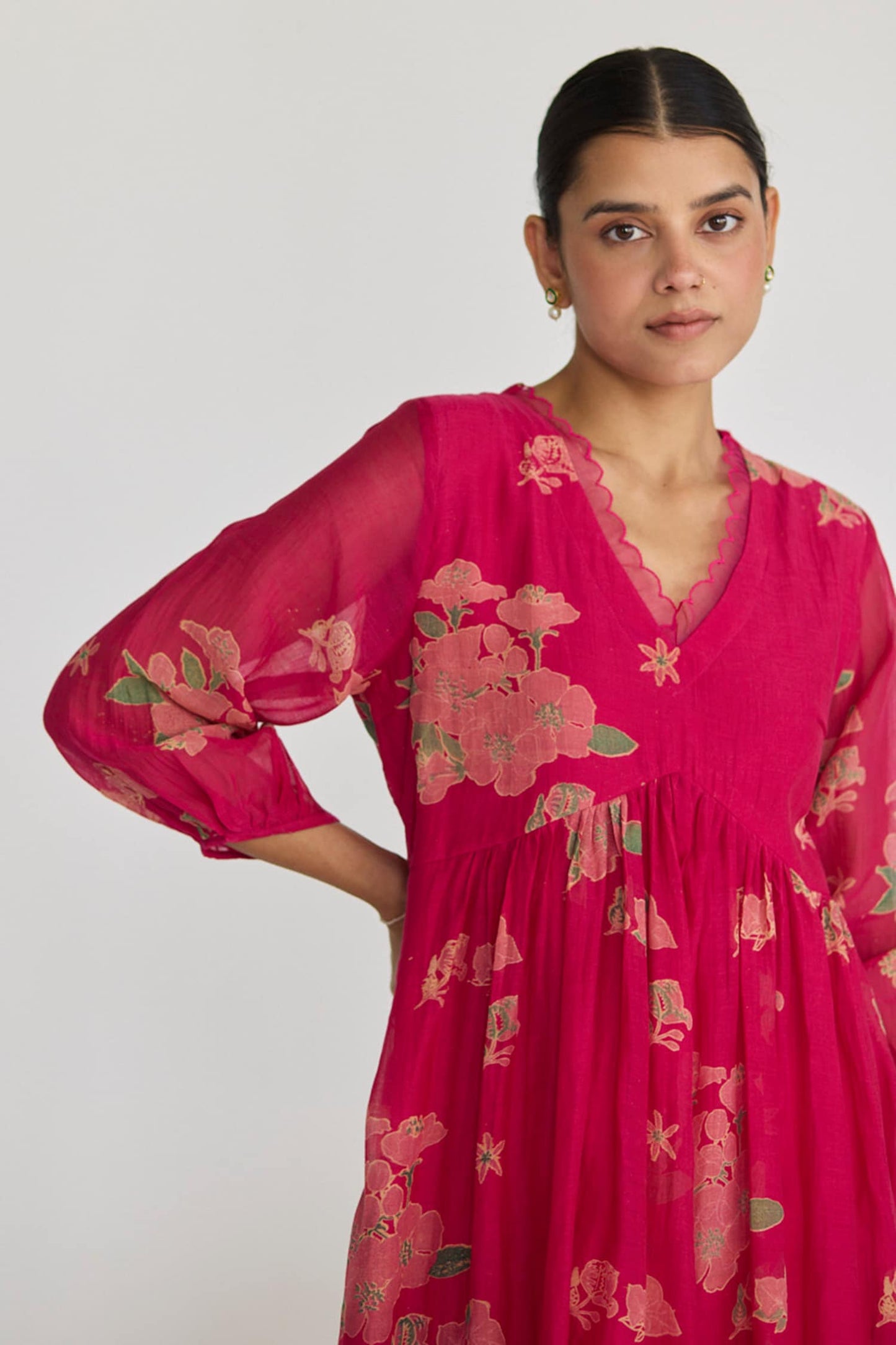 Pink Premium Designer Dress – Festive Favorite