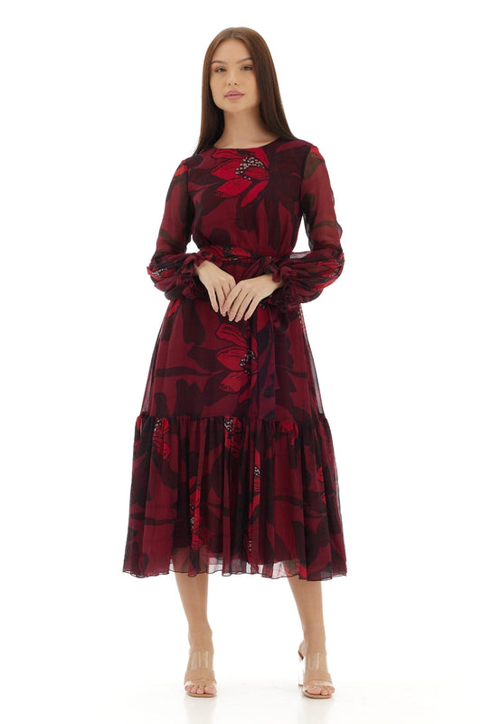 Pink Chiffon Designer Dress – Party Edit