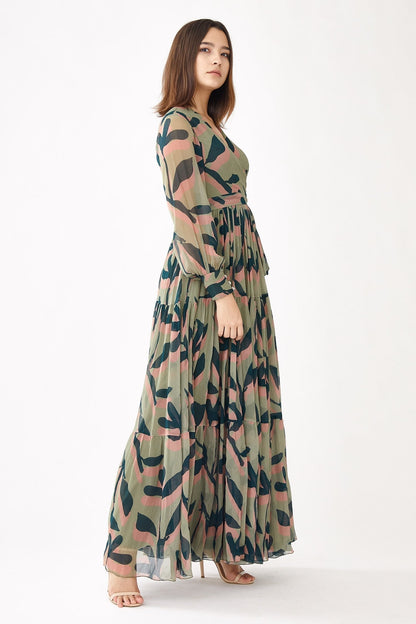 Pink Georgette Designer Dress – Evening Essential