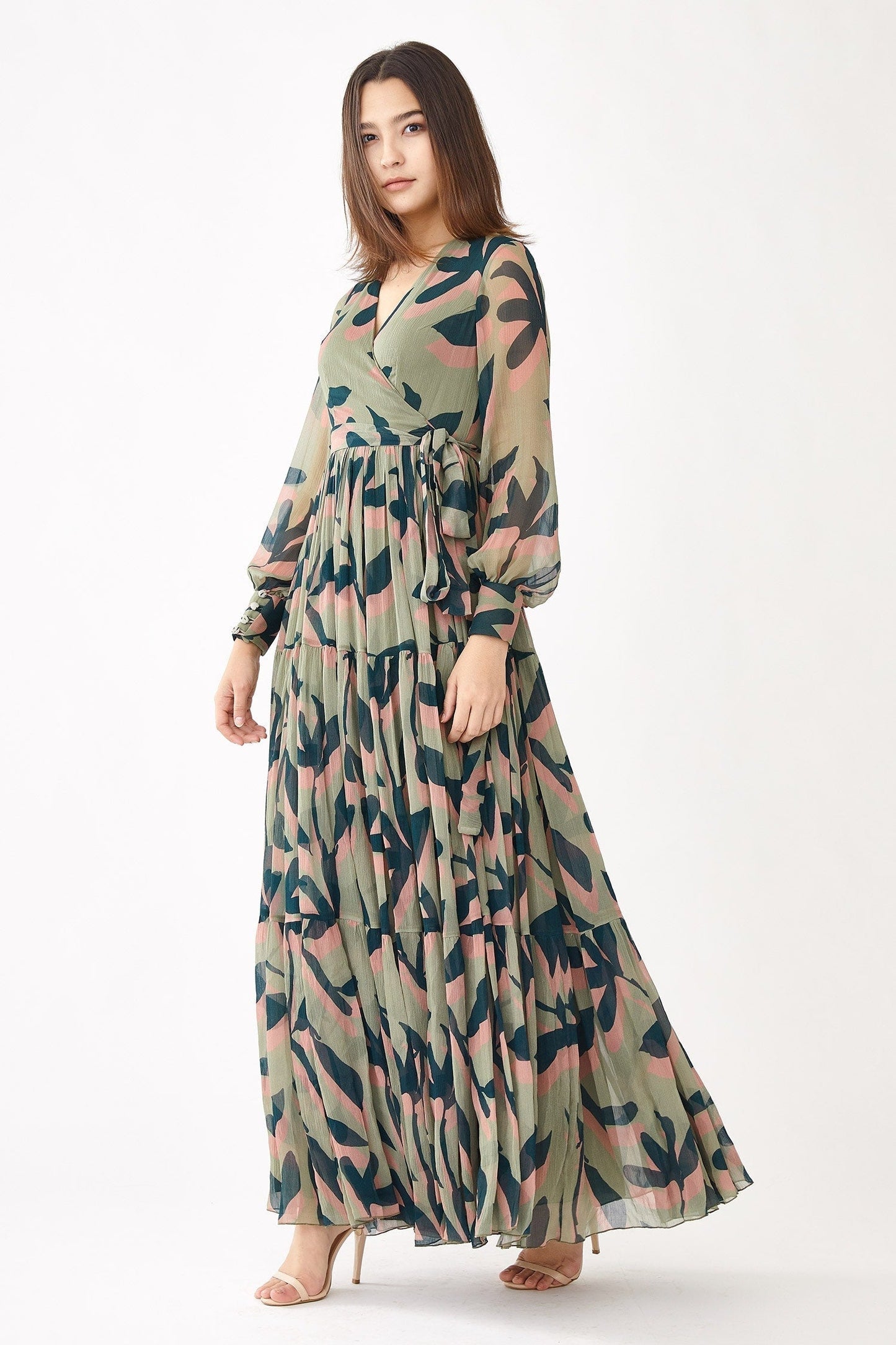 Pink Georgette Designer Dress – Evening Essential