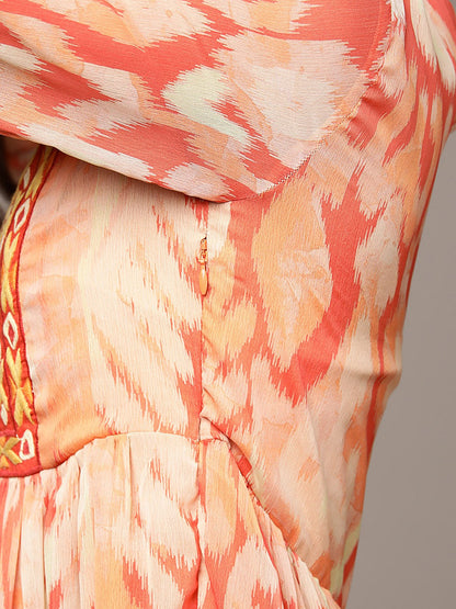 Print Chiffon Designer Dress – Evening Essential