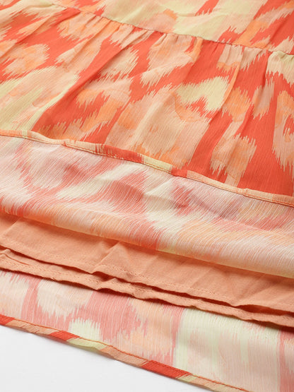 Print Chiffon Designer Dress – Evening Essential