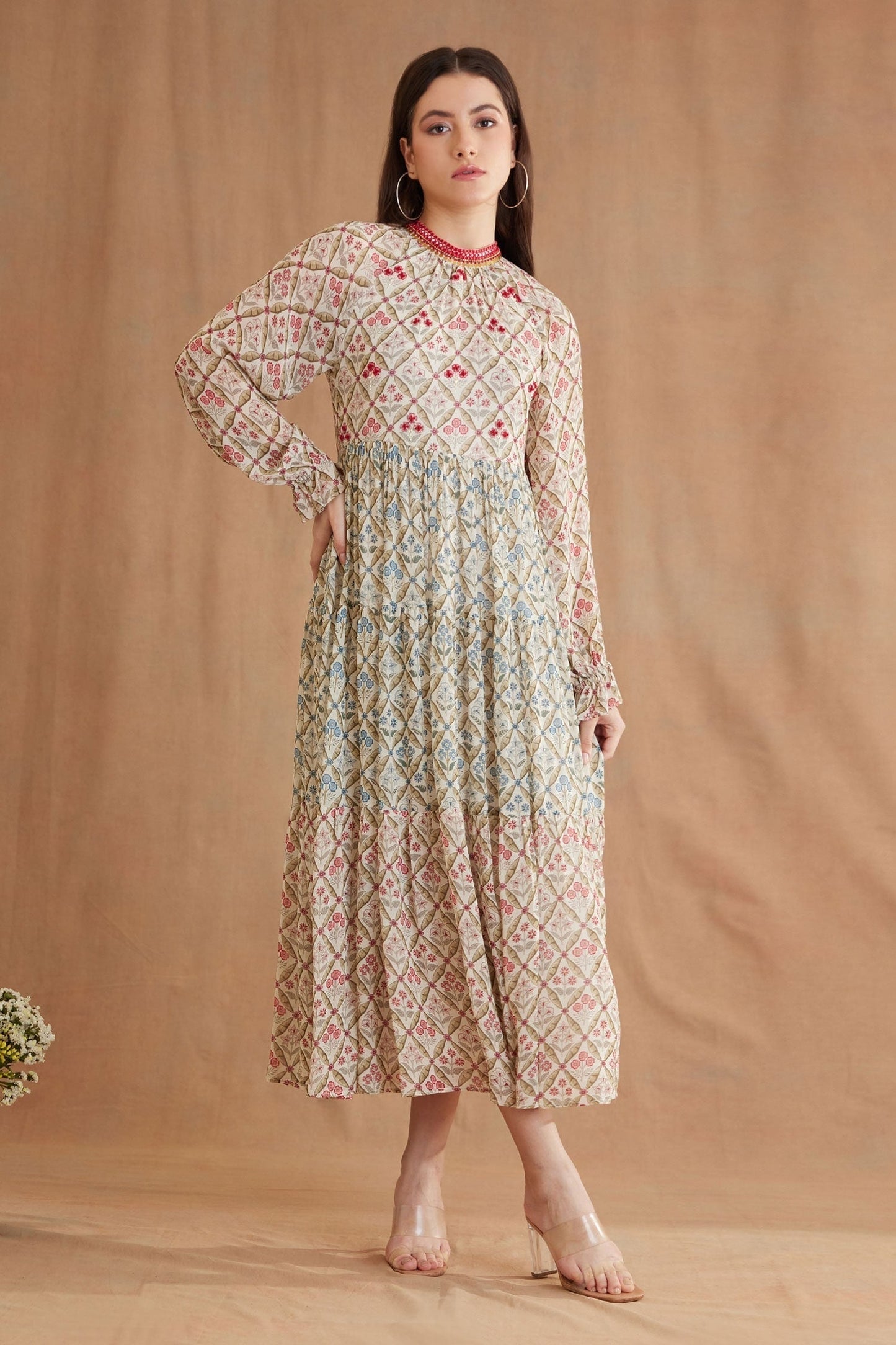 Red Georgette Designer Dress – Modern Essential