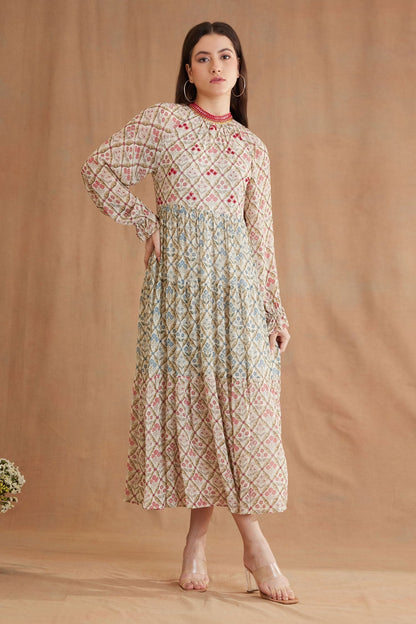 Red Georgette Designer Dress – Modern Essential