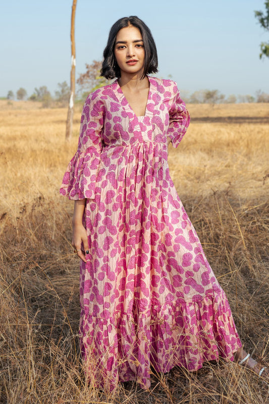 Red Cotton Designer Dress – Modern Essential