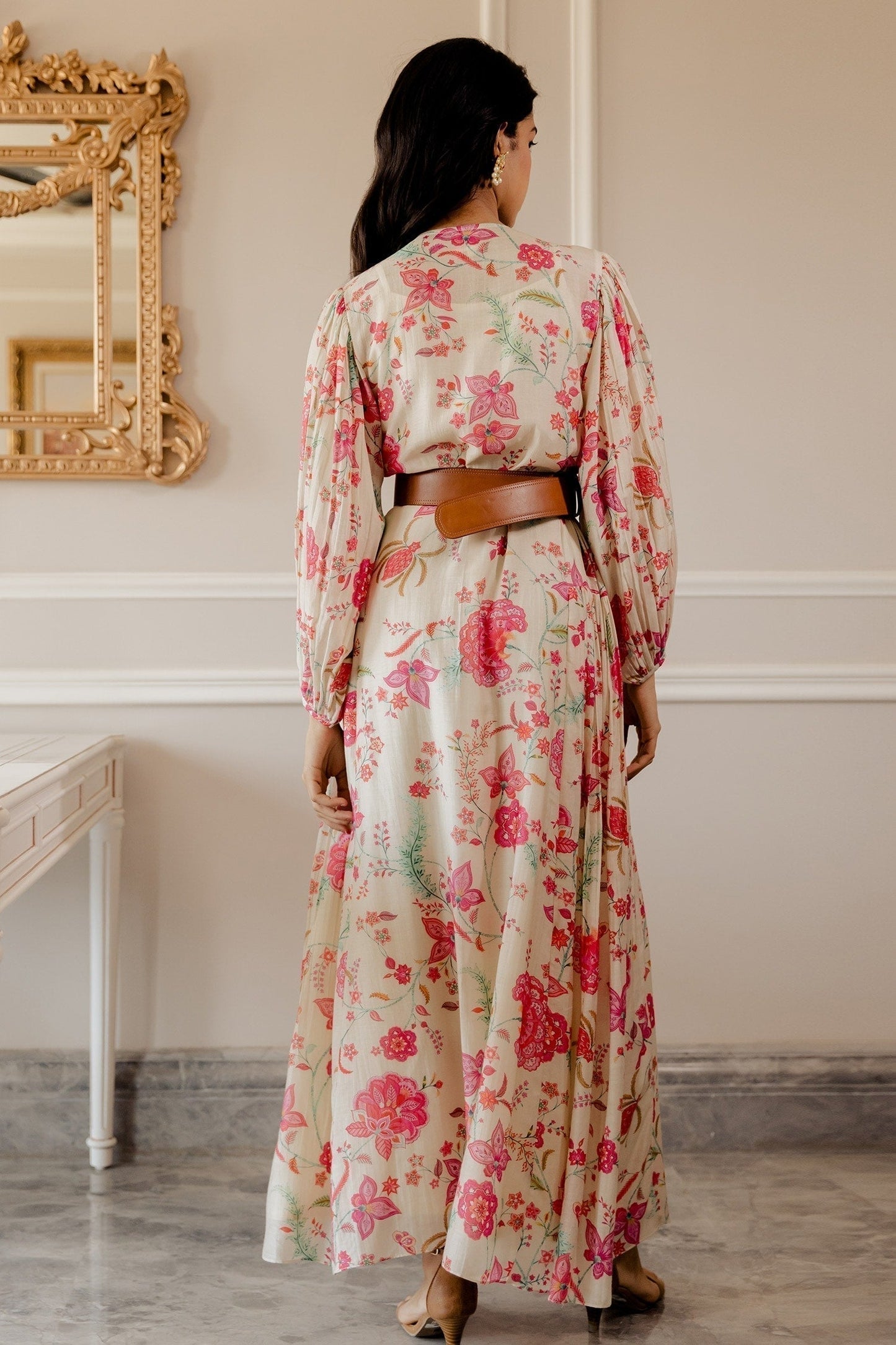 White Cotton Designer Dress – Night Statement