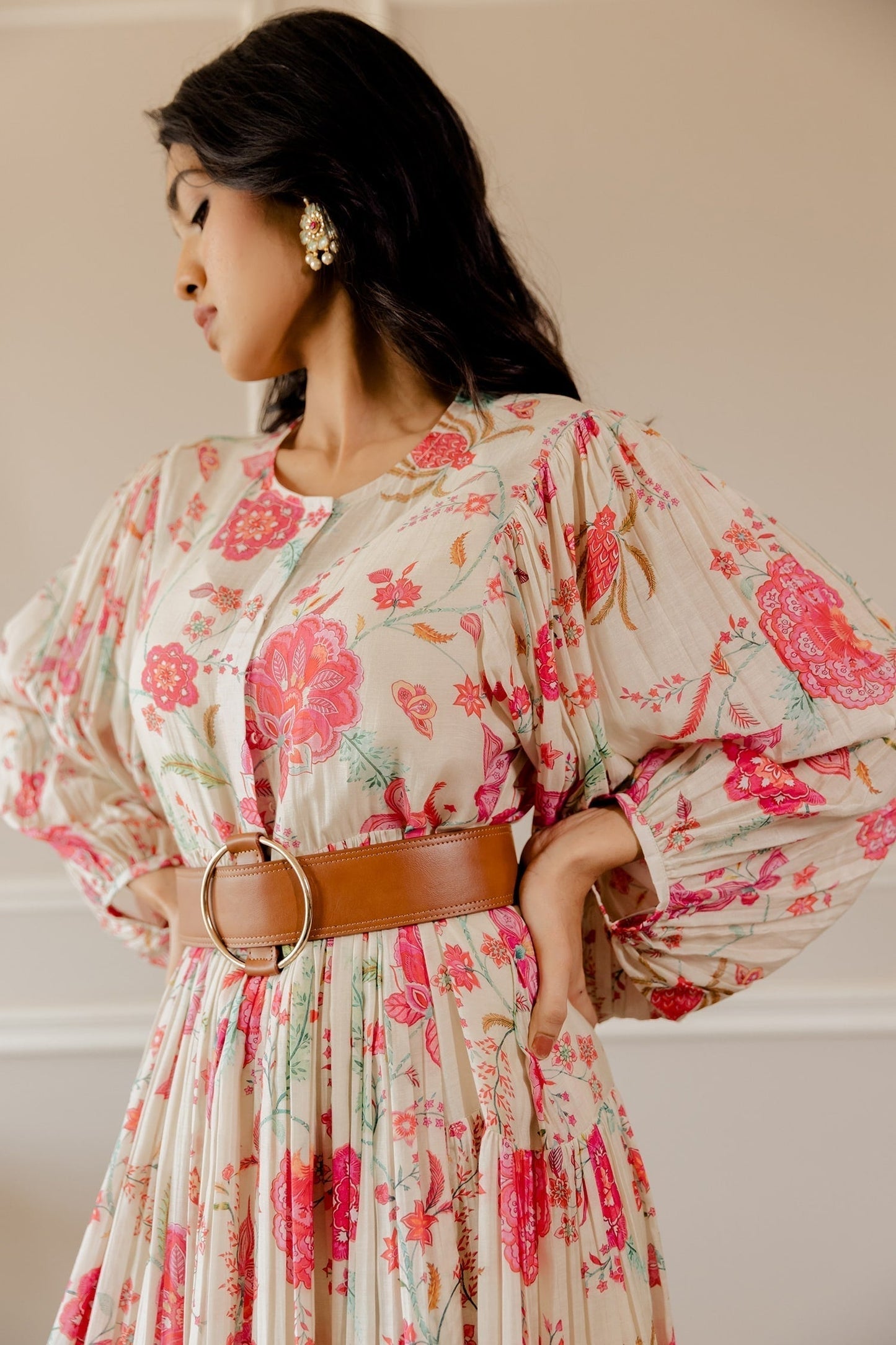 White Cotton Designer Dress – Night Statement