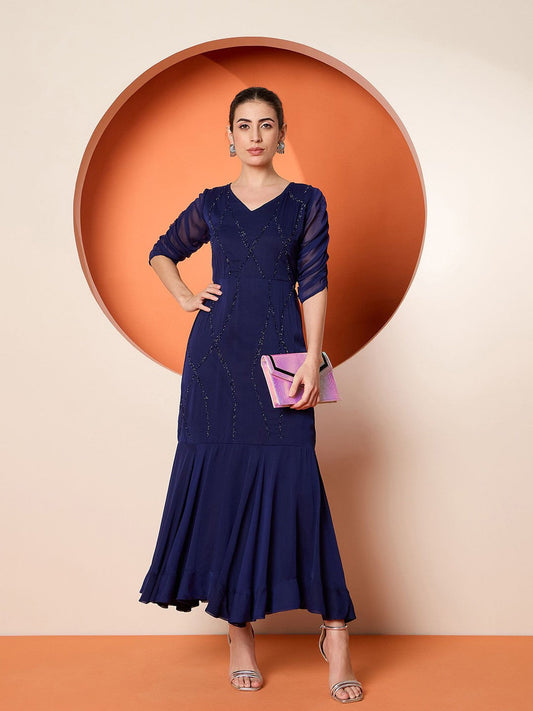 Women Chiffon Designer Dress – Urban Luxe