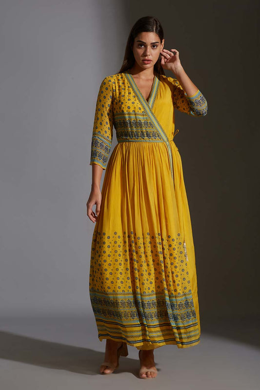 Yellow Premium Designer Dress – Evening Essential